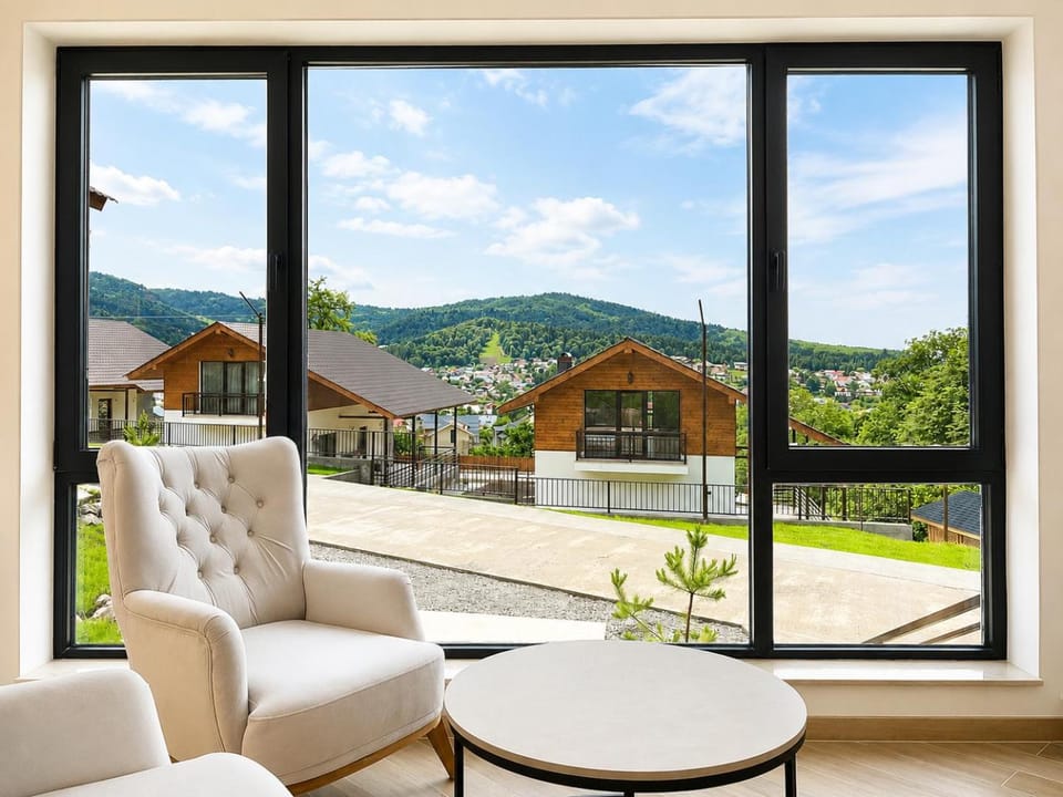 Day, Natural landscape, View (from property/room), Living room, Seating area, Mountain view