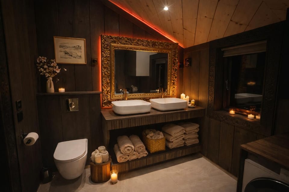 Toilet, Bathroom, Photo of the whole room, towels