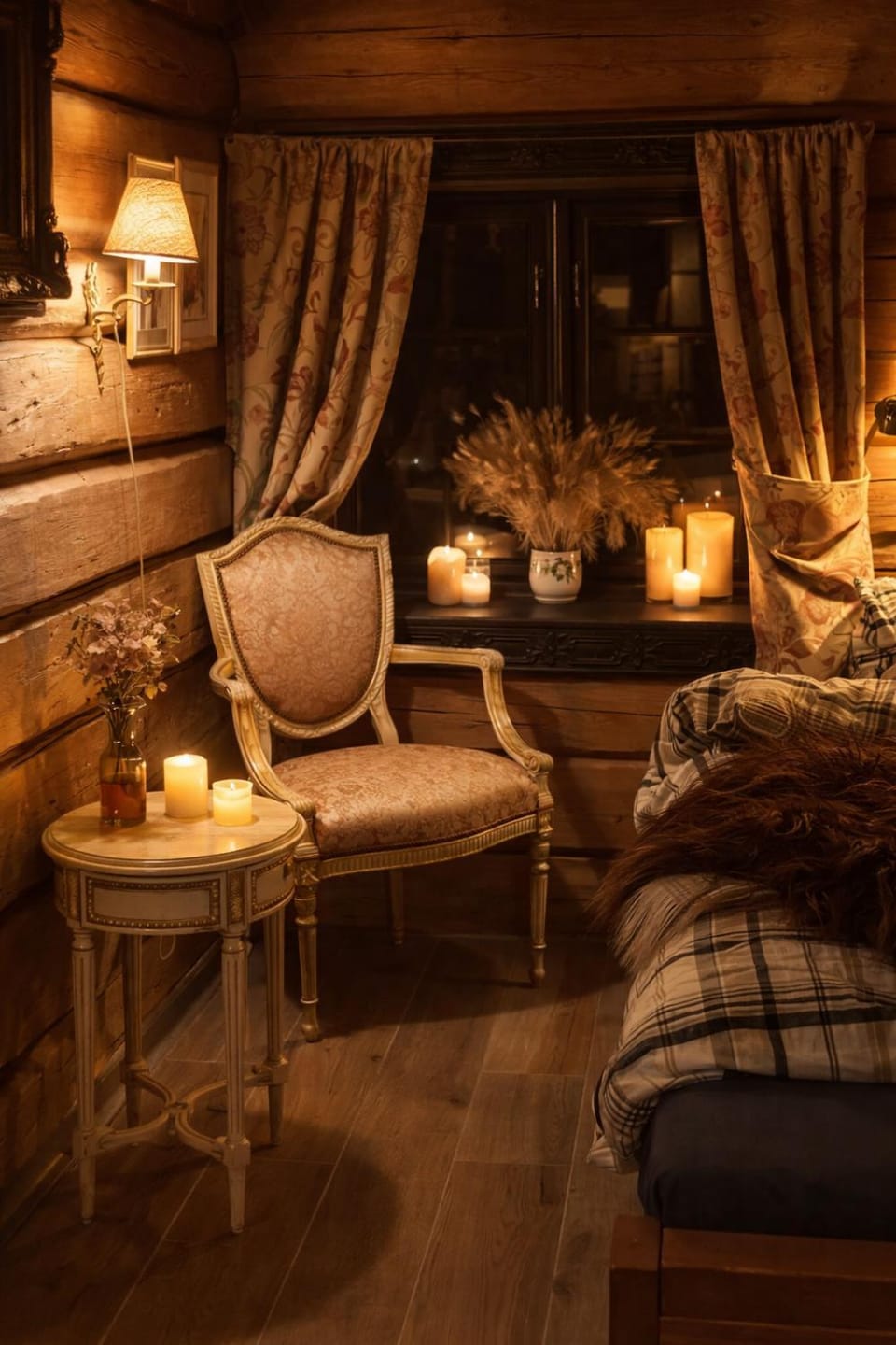 Bed, Seating area, Bedroom