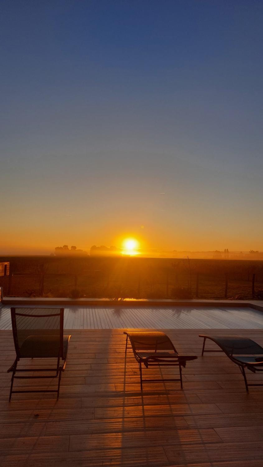 Natural landscape, View (from property/room), Balcony/Terrace, Swimming pool, Sunrise, sunbed