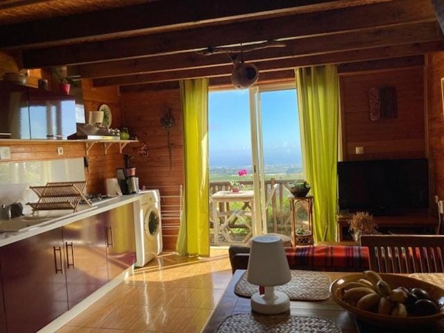 Natural landscape, View (from property/room), Balcony/Terrace, Living room, Dining area, kitchen