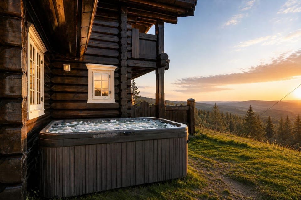 Mountain Lodge with Jacuzzi & Views Apartment in Viken, Norway