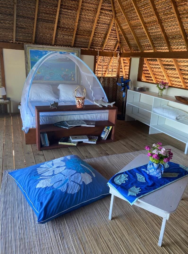 Mezzanine à Tikehau Villa in French Polynesia