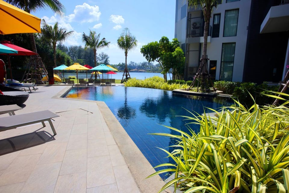 Property building, Garden, Swimming pool, sunbed