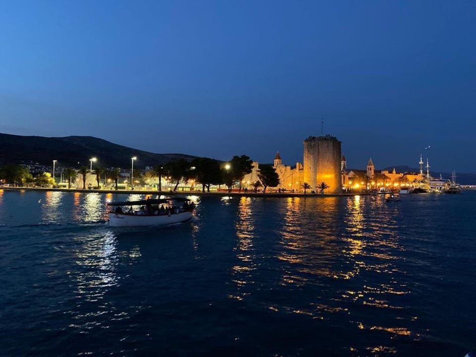 Night, City view, Sea view