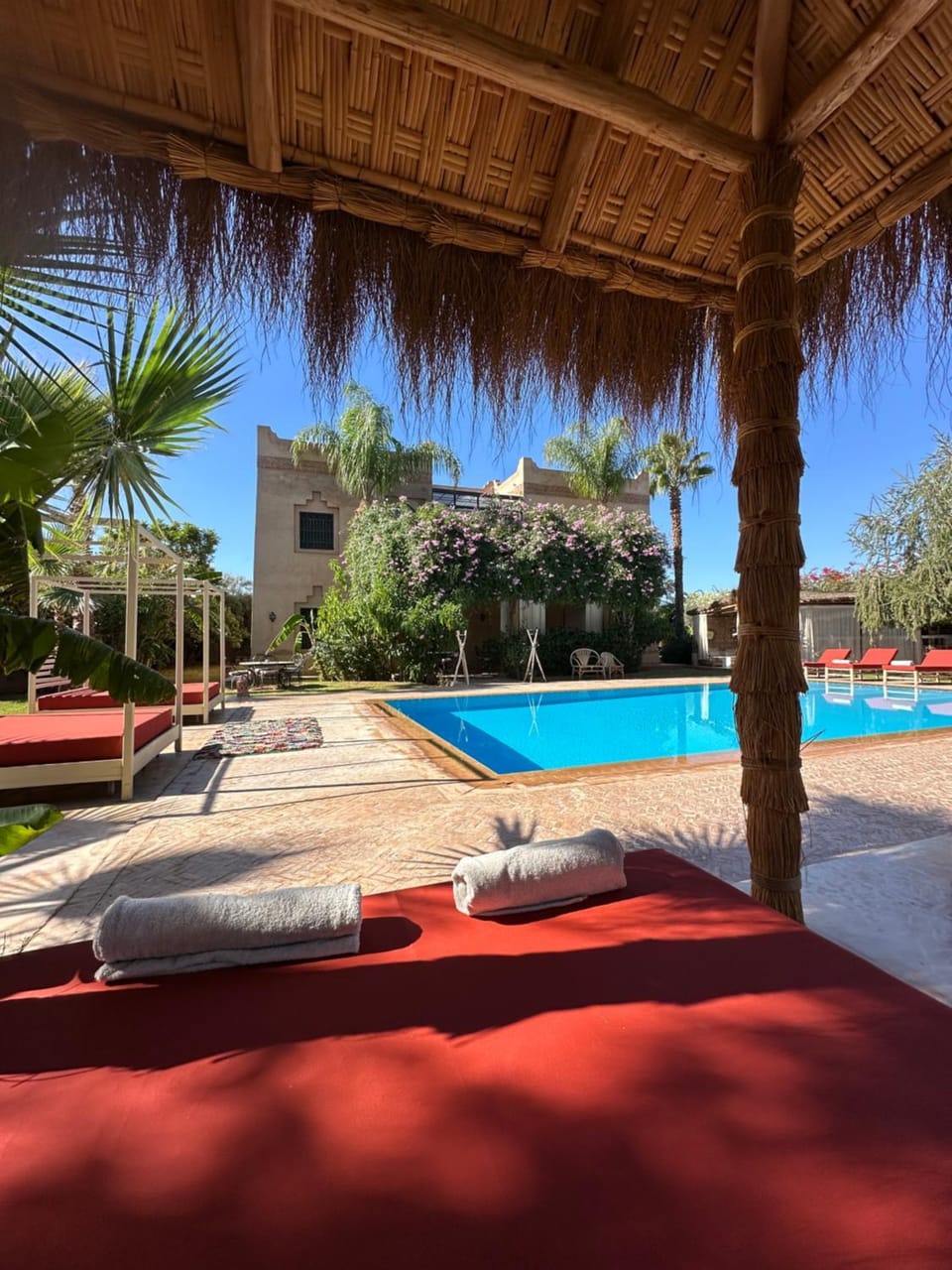 Property building, Day, Garden, Garden view, Pool view, Swimming pool, sunbed