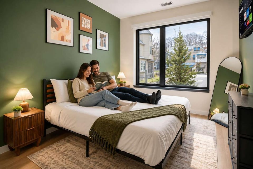 Stay in Little Italy BalconyParkingKingBedWD Apartment in Cleveland Heights
