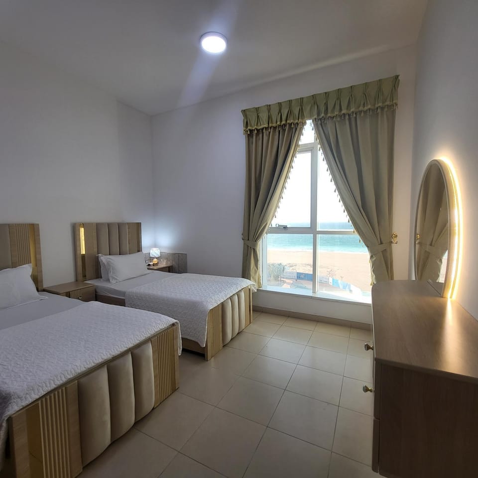 Bed, Bedroom, Sea view