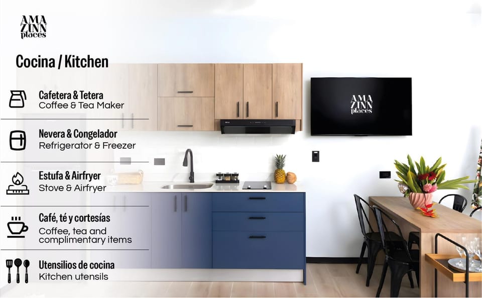 TV and multimedia, Kitchen or kitchenette, internet, air conditioner