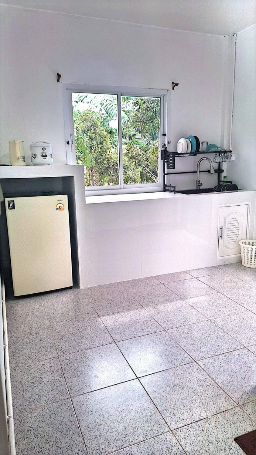 Kitchen or kitchenette, minibar, stove