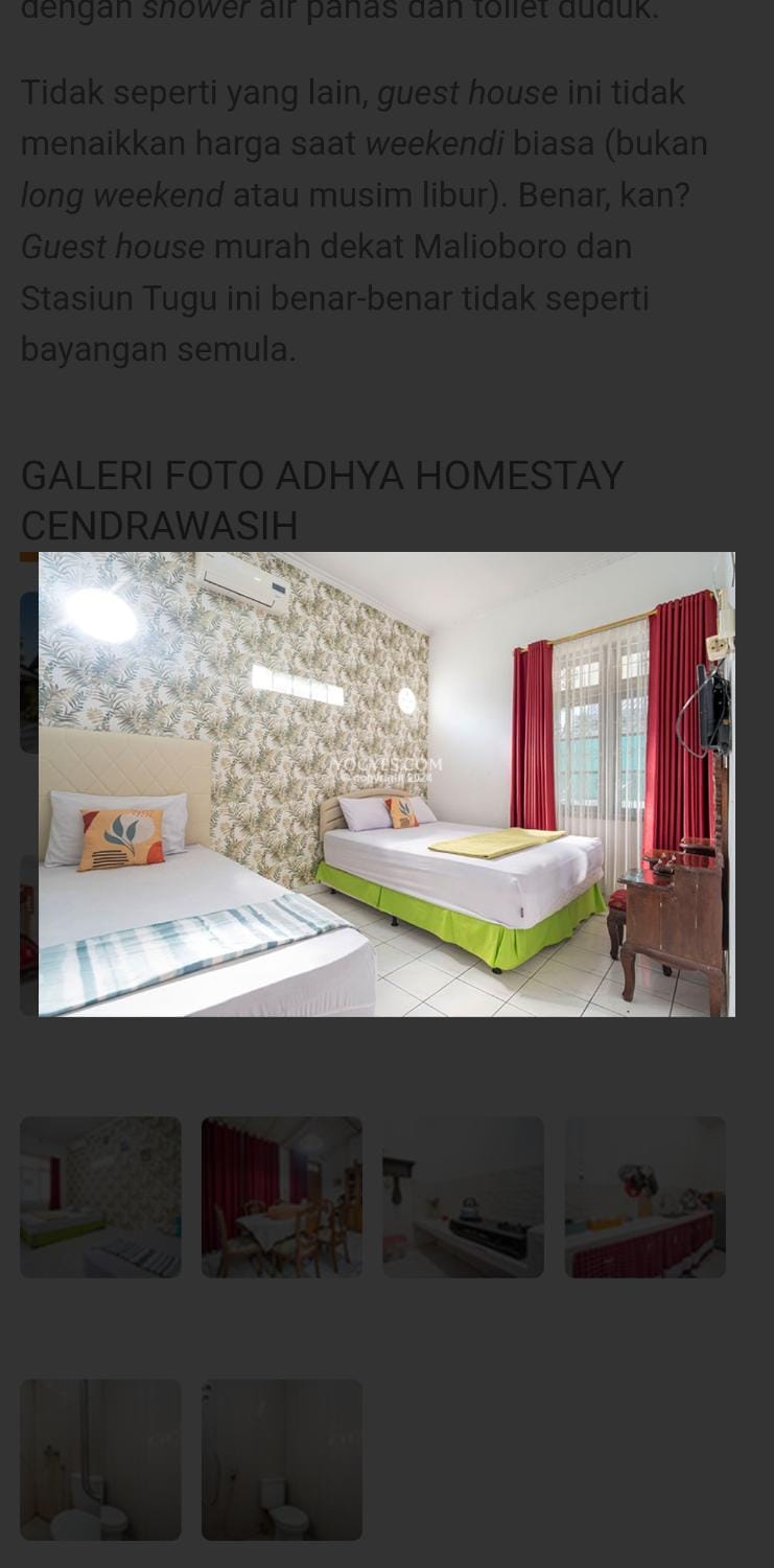 Adhya Homestay Cendrawasih House in Yogyakarta