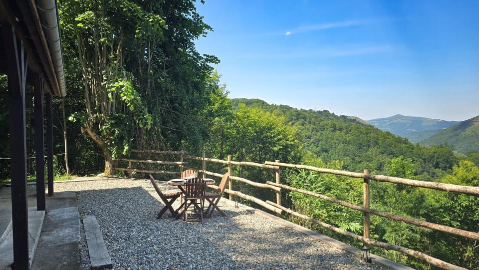 Patio, Spring, Natural landscape, Mountain view