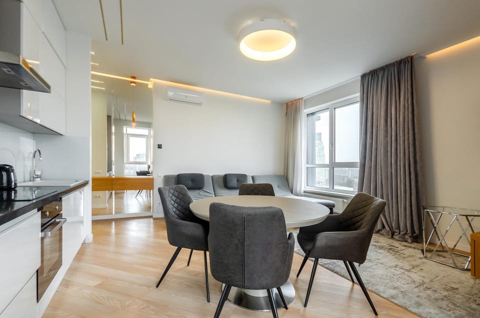 Living room, Seating area, Dining area, air conditioner