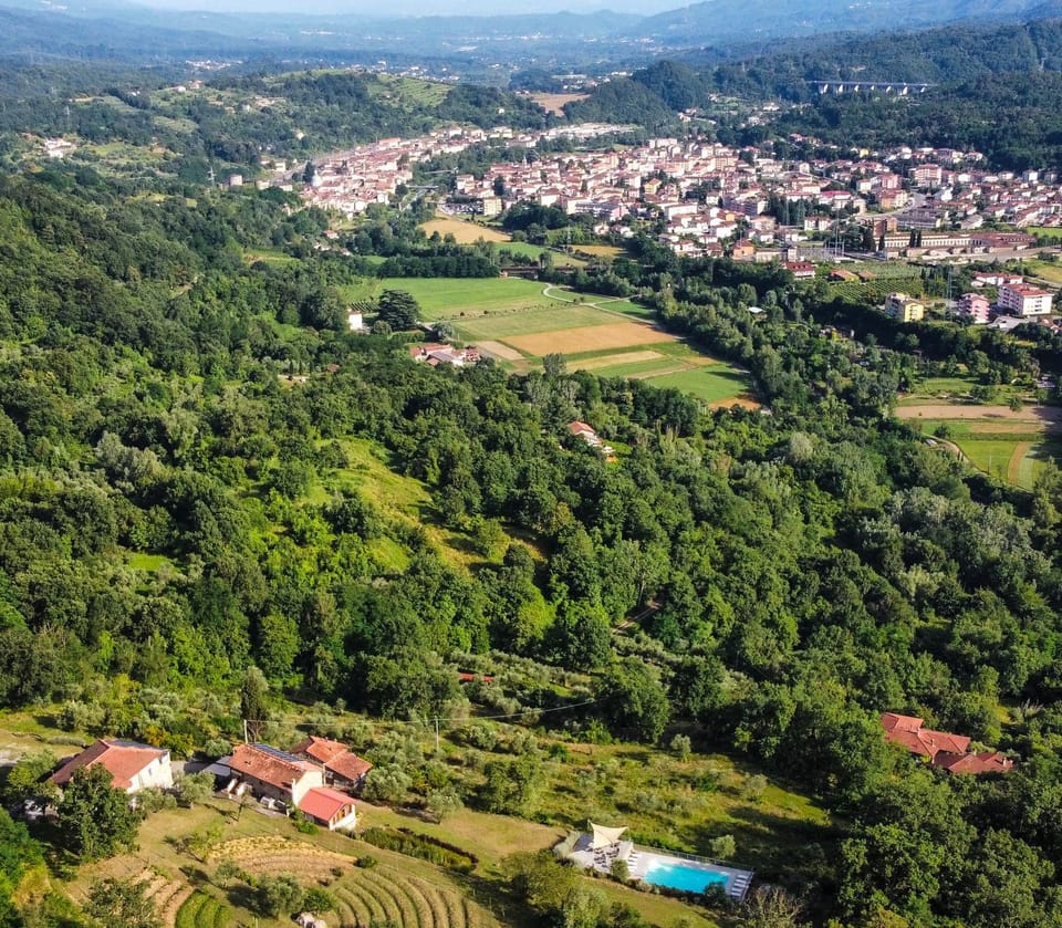 Nearby landmark, Day, Natural landscape, Bird's eye view, City view, Mountain view