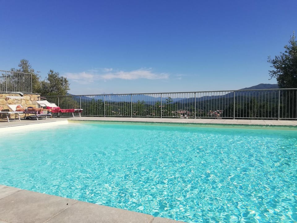 Day, Natural landscape, Mountain view, Pool view, Swimming pool, sunbed