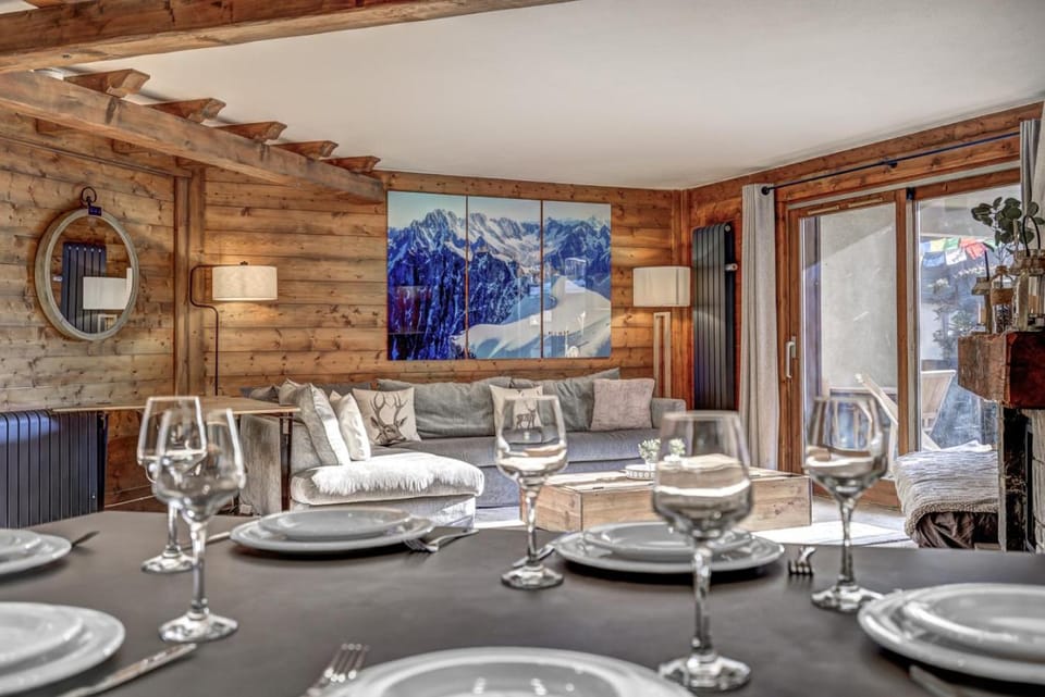 Aurore - Cosy 74m2 Vue Jardin Remontee 250m Parking Bus Apartment in Chamonix