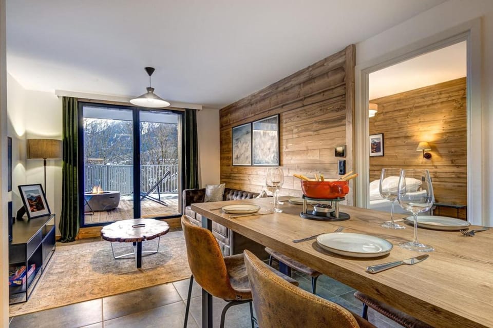 Brume - 2CH 2SDB Vues Remontees 400m Garage SPA Apartment in Les Houches