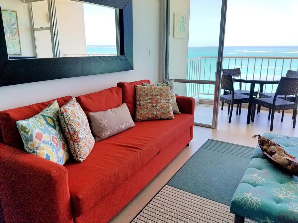 Bed, Balcony/Terrace, Balcony/Terrace, Living room, Beach, On site, Sea view, Sea view