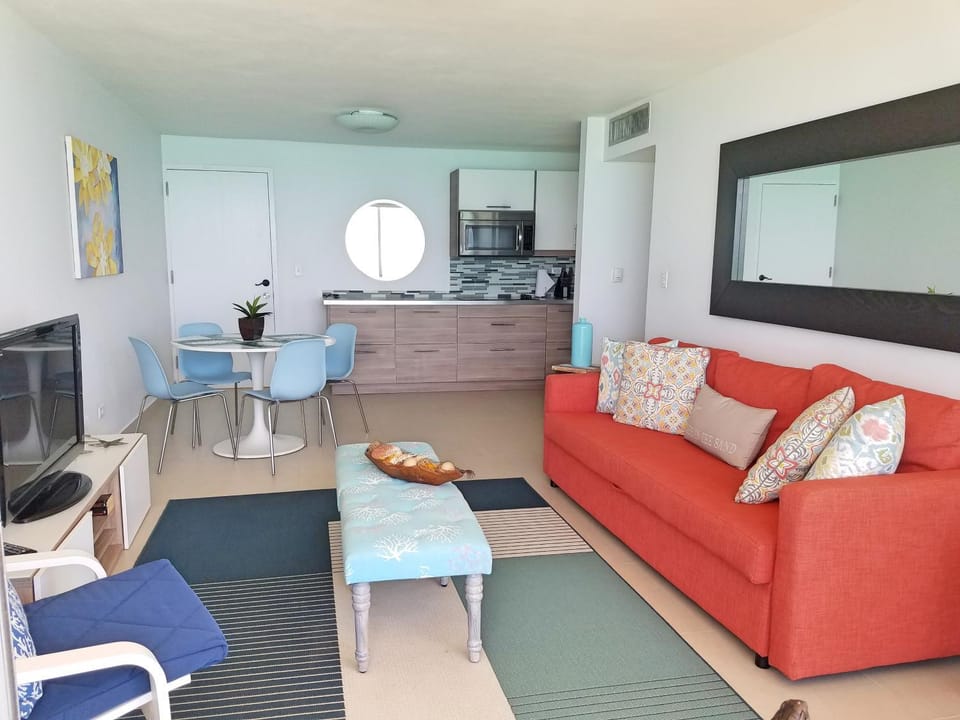 TV and multimedia, Kitchen or kitchenette, Living room, Photo of the whole room, Decorative detail, Seating area, Dining area