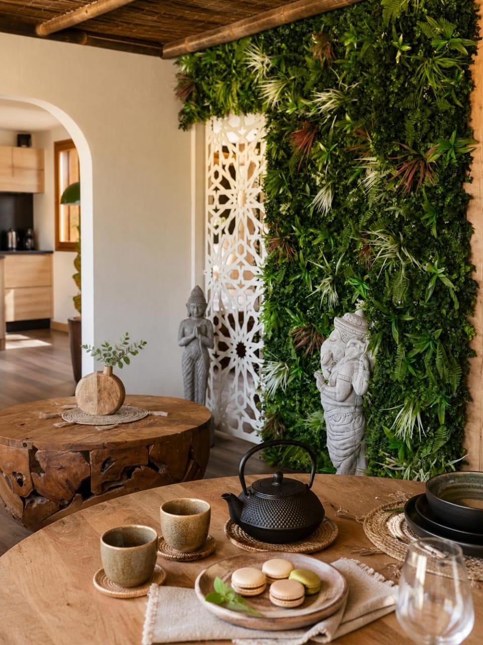 Coffee/tea facilities, Living room, Food and drinks, Seating area, Dining area, Food