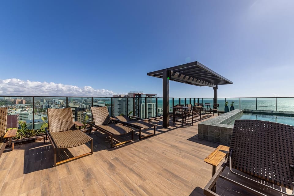 Day, Balcony/Terrace, Pool view, Sea view, Swimming pool, sunbed