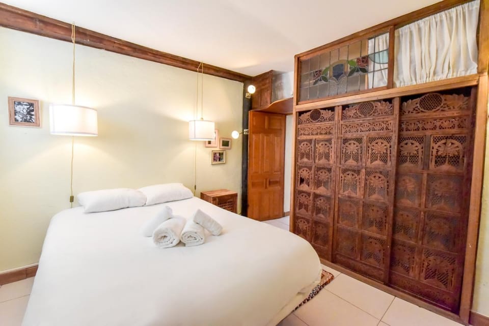 Bed, Photo of the whole room, Bedroom, towels, wardrobe