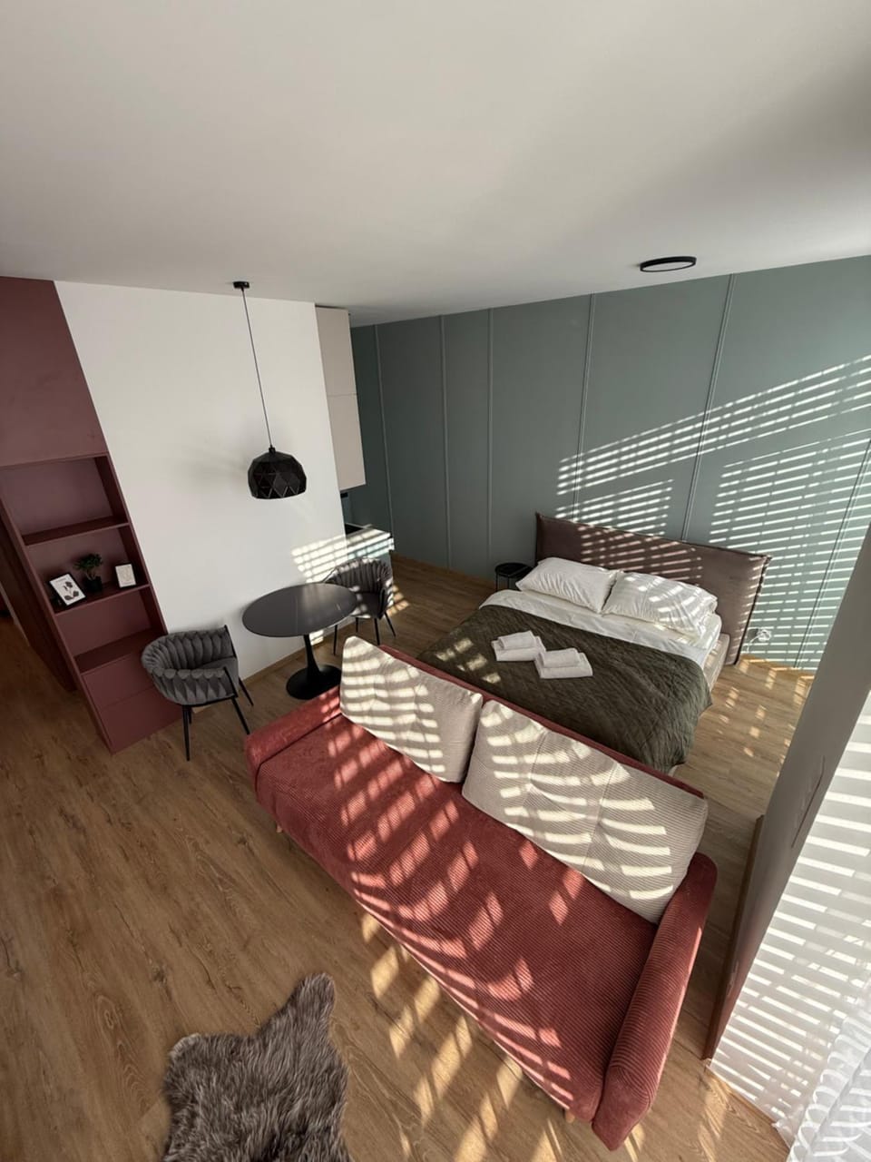 Living room, Dining area, Bedroom