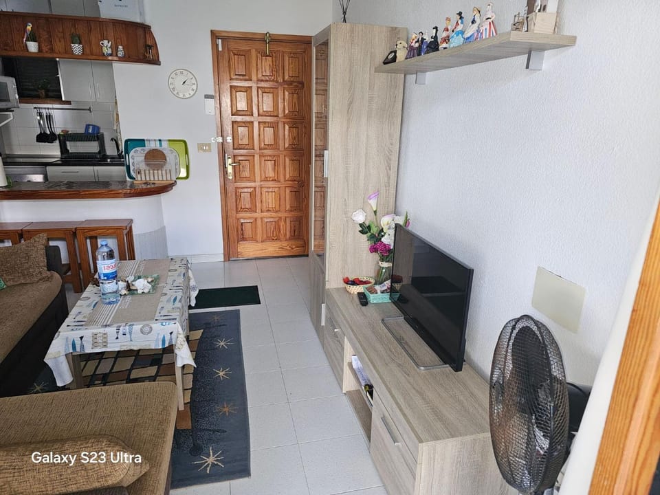 Living room, microwave, oven