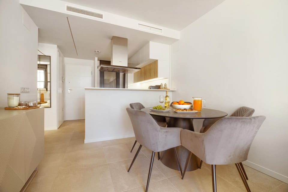 Kitchen or kitchenette, Living room, Dining area