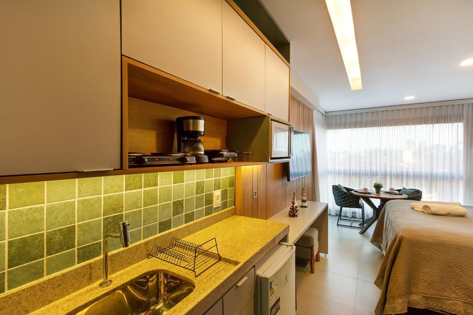 Kitchen or kitchenette, toaster