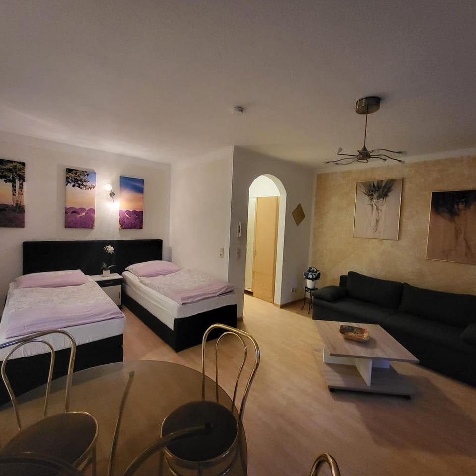 Bed, Living room, Photo of the whole room, Seating area, Bedroom
