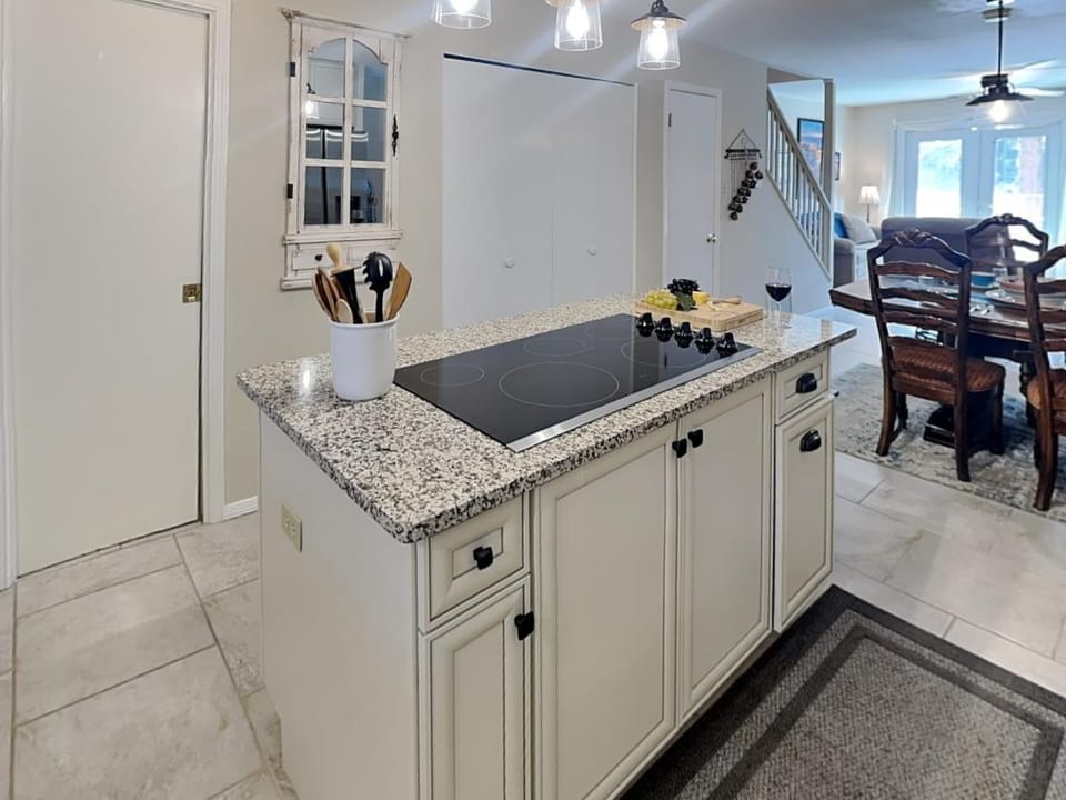 Kitchen or kitchenette, Dining area, furniture, stove