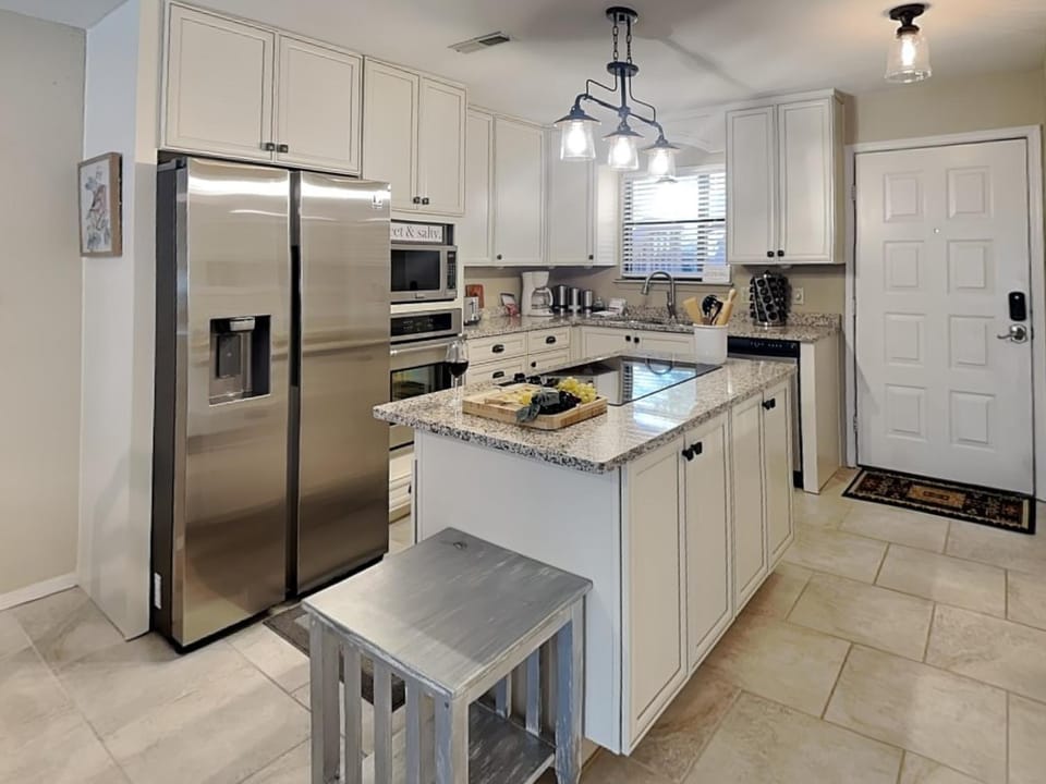 Kitchen or kitchenette, microwave, oven, stove, kitchen