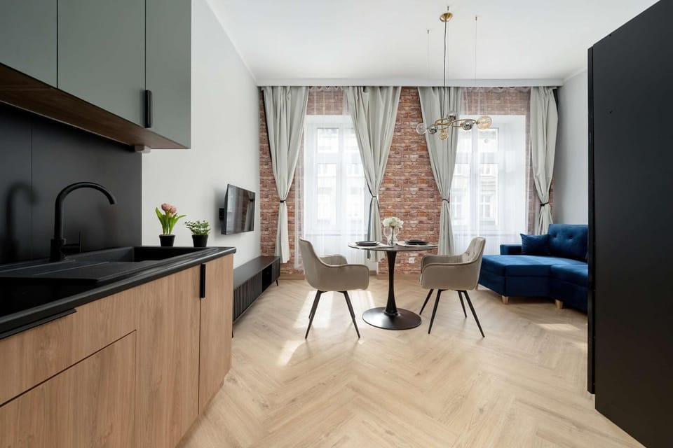 Kitchen or kitchenette, Living room, Photo of the whole room, Seating area