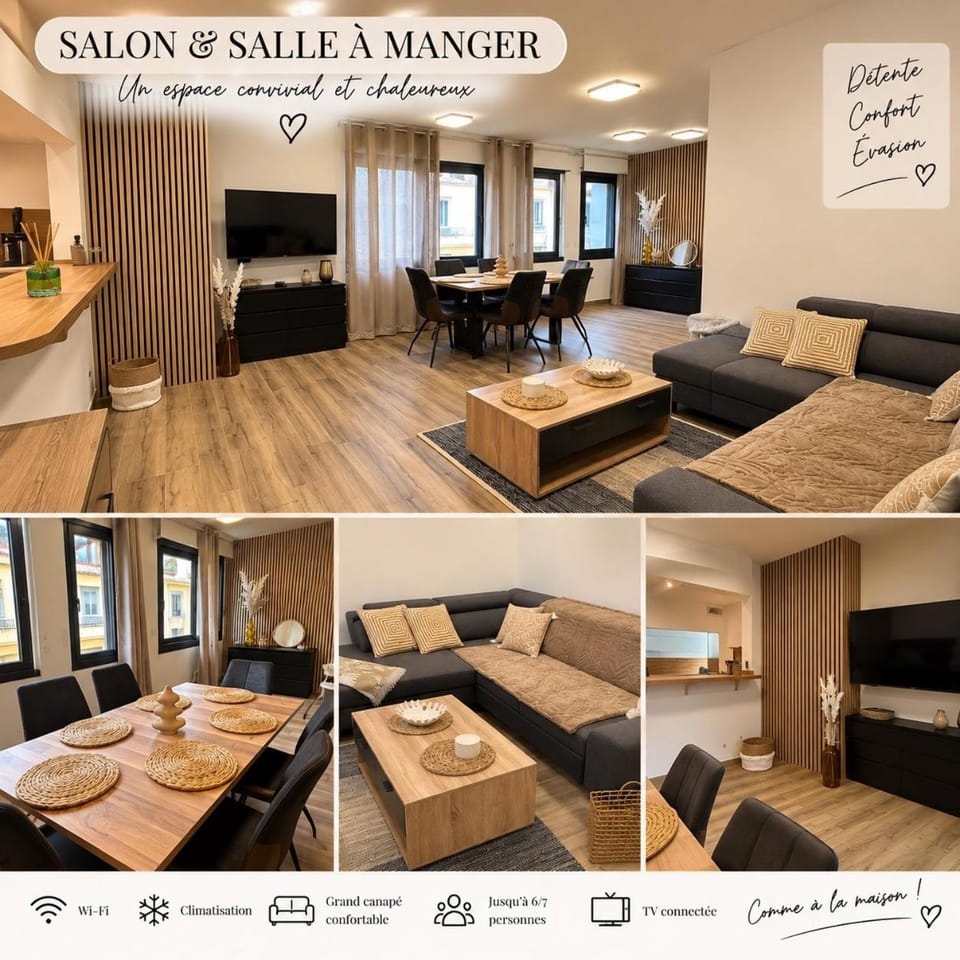 carpe diem T4 centre ville climatisé garage rénové Apartment in Béziers