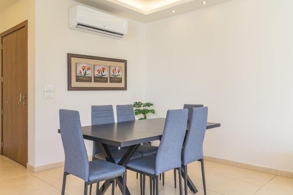 Dining area, air conditioner