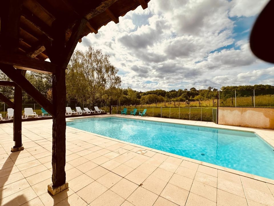 Property building, Living room, Swimming pool