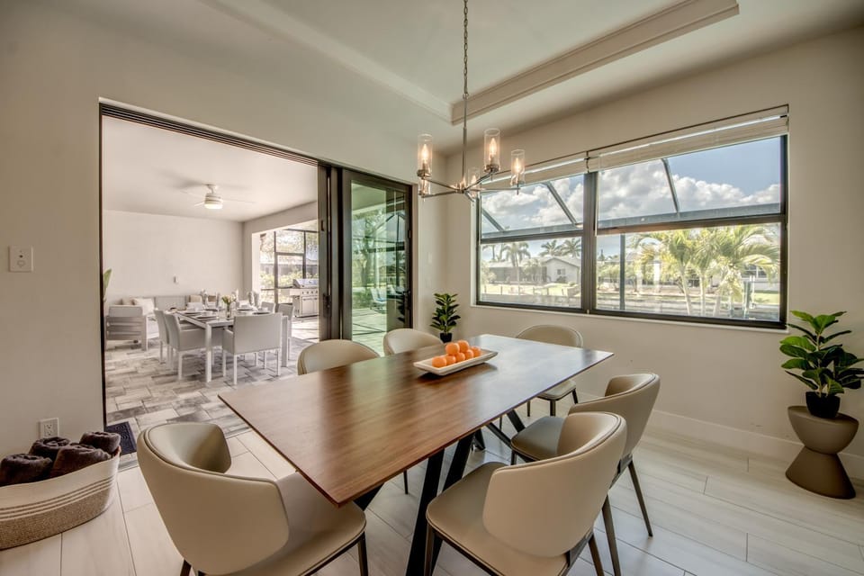 CoralVilla Bright Side - brand new with pool, spa, BBQ grill, boat dock House in Cape Coral