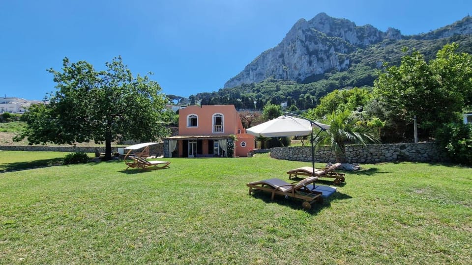 Property building, Spring, Day, Natural landscape, Garden, Garden view, Mountain view, sunbed