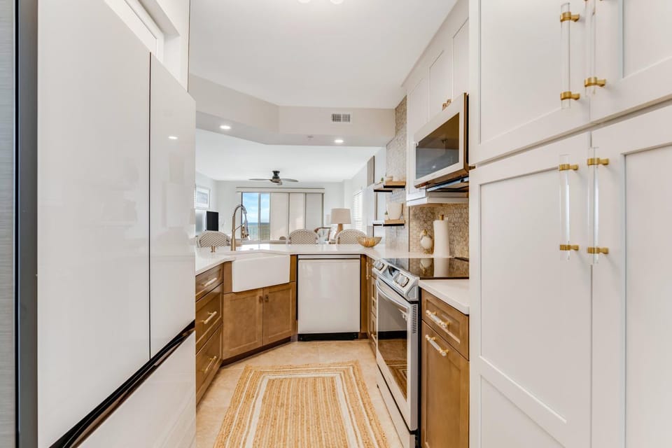 Renovated direct oceanfront corner 2/2 with a large balcony, heated pool, and garage Apartment in Ormond By The Sea