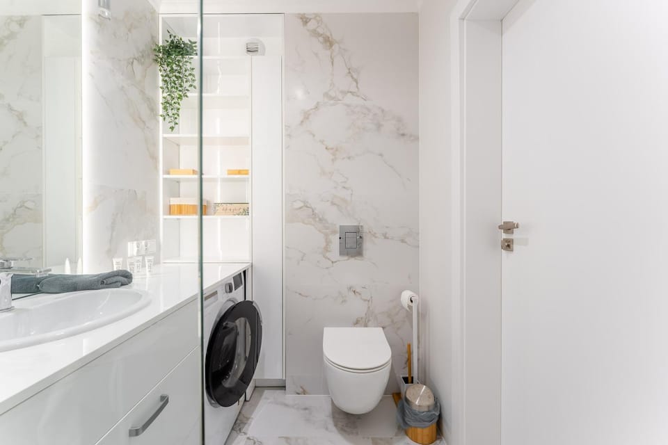 Toilet, Bathroom, washing machine