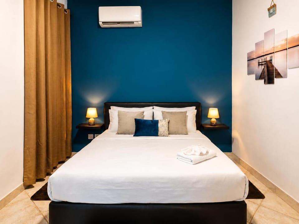 Bed, air conditioner