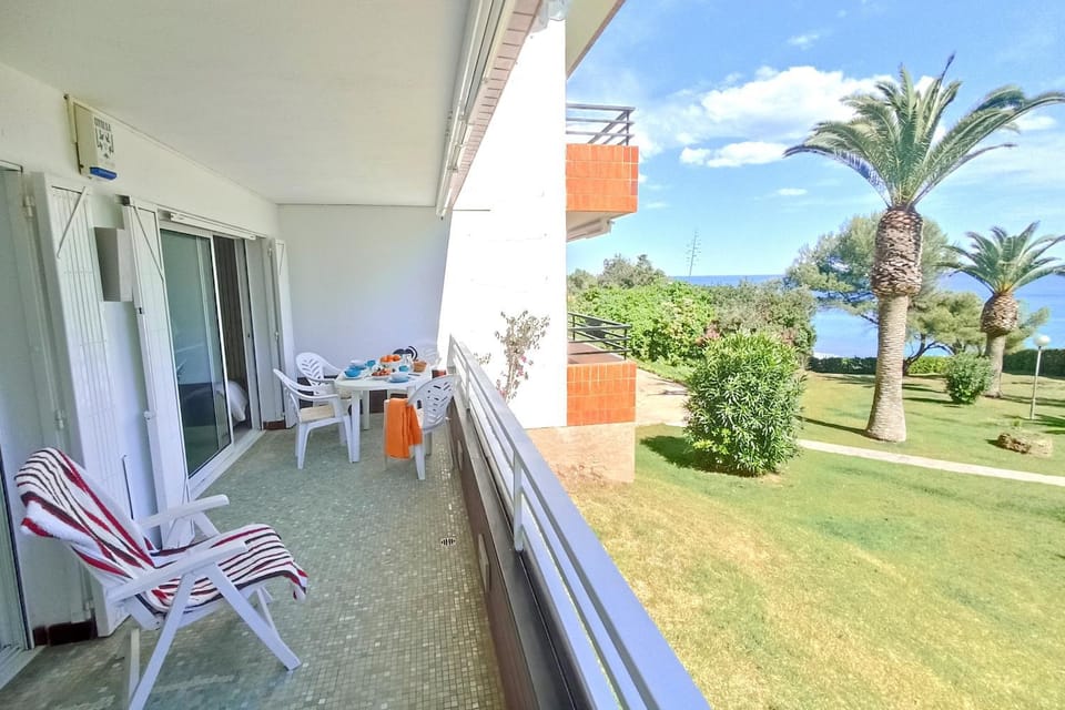 Garden, Balcony/Terrace, Garden view, Sea view, sunbed