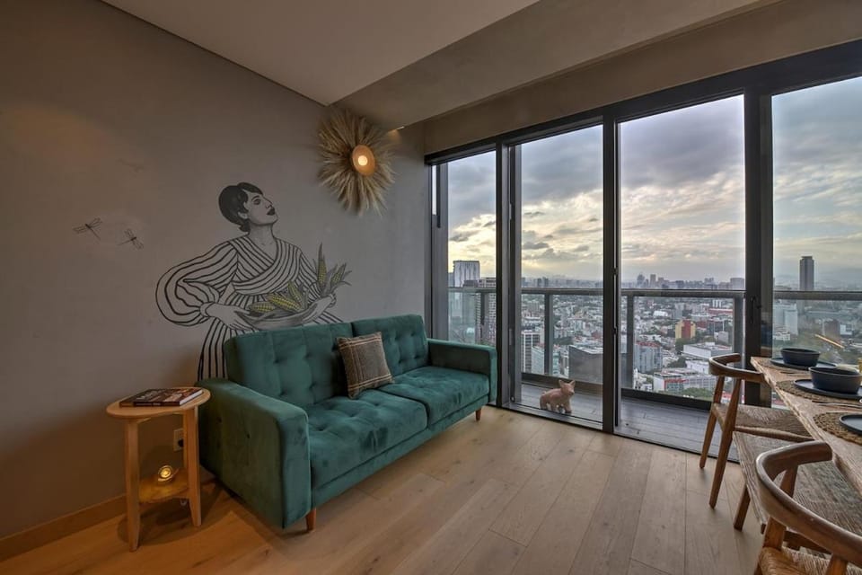 View (from property/room), Balcony/Terrace, Living room