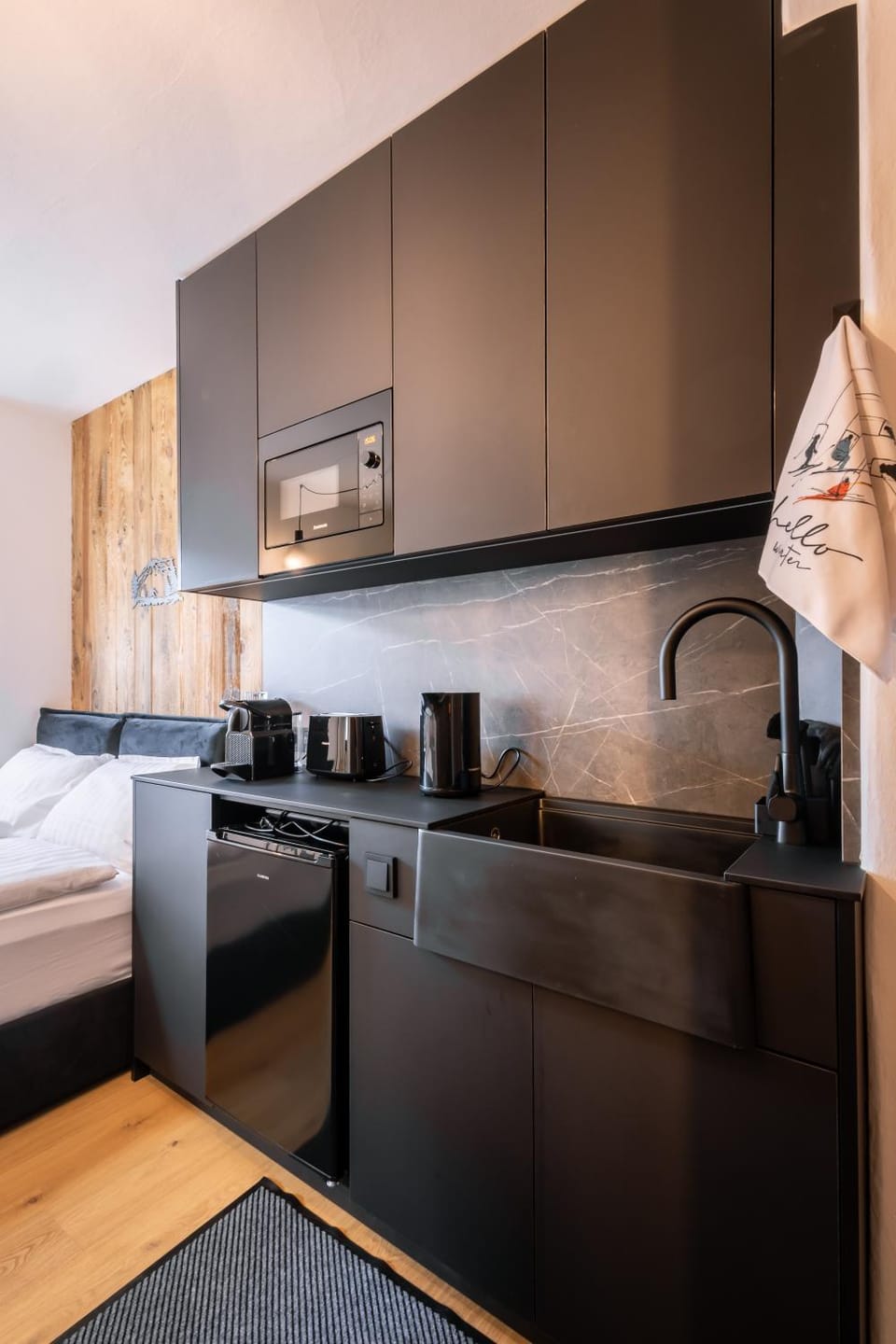 Bed, Coffee/tea facilities, Kitchen or kitchenette, Bedroom, minibar