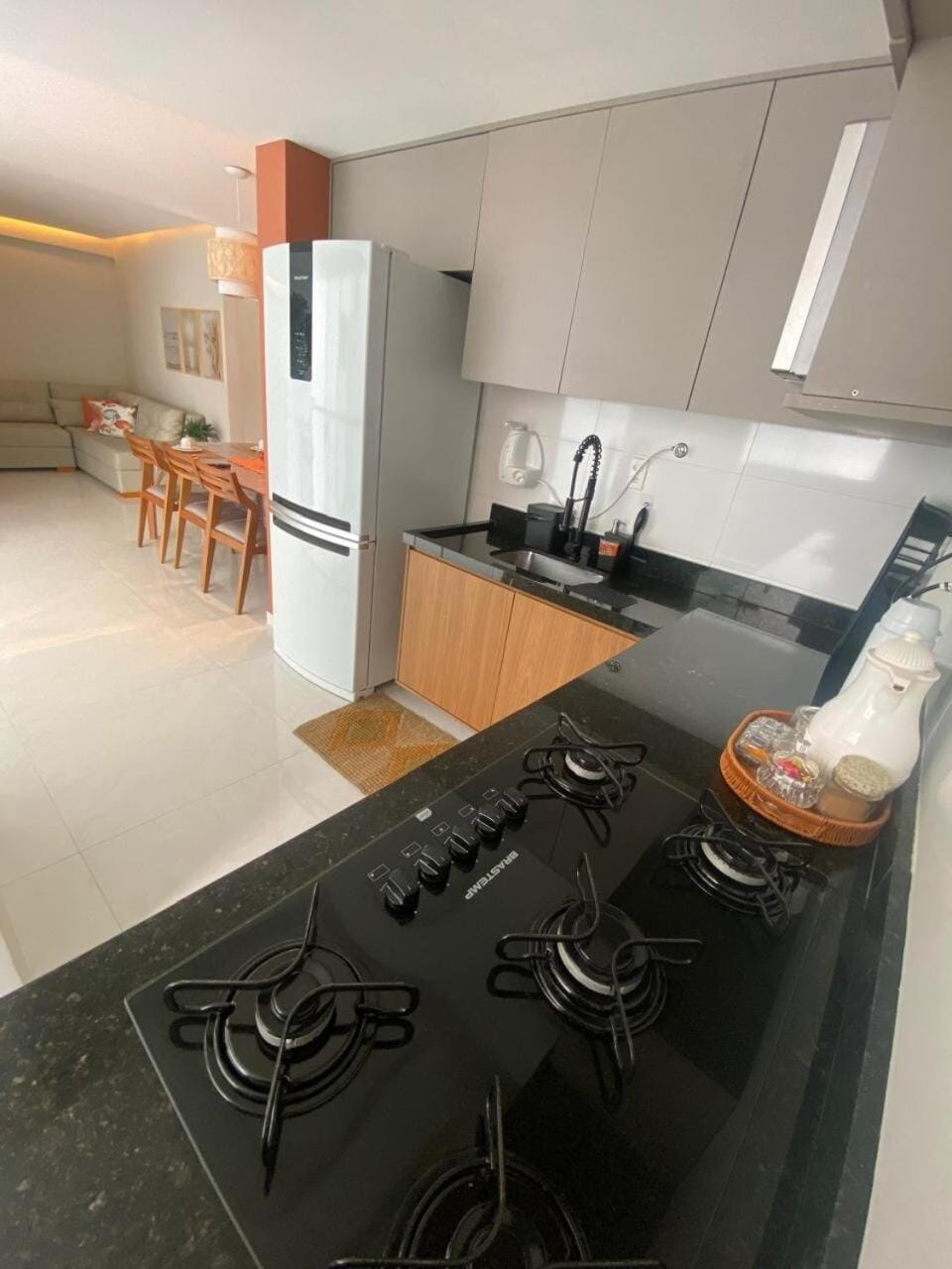 Kitchen or kitchenette, oven, stove