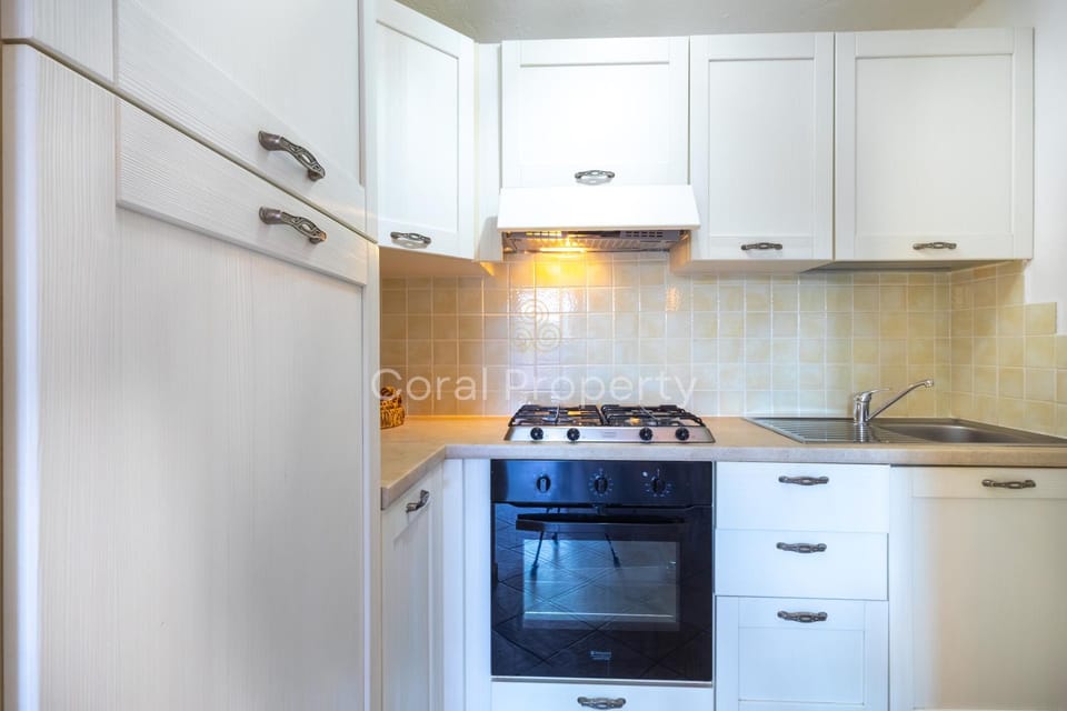 Kitchen or kitchenette, oven, stove