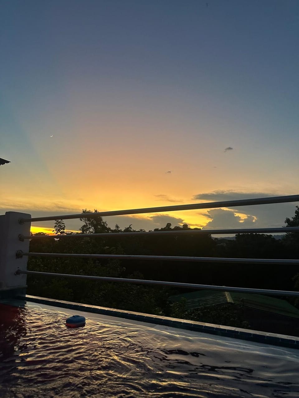 Swimming pool, Sunset