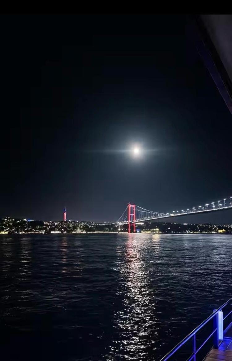 Night, City view, Sea view