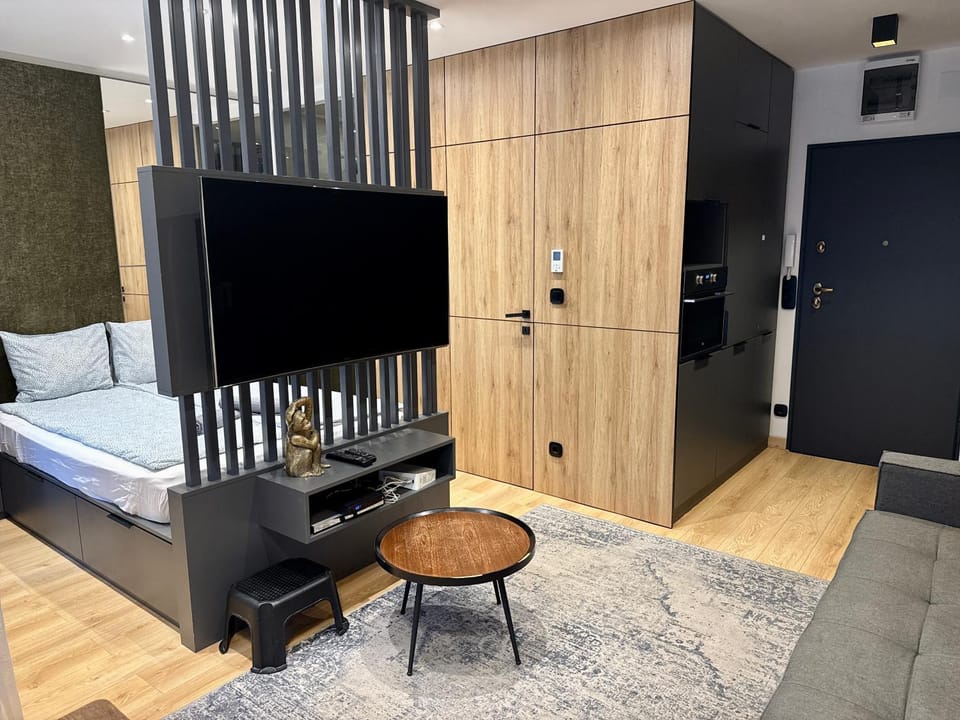 Bed, TV and multimedia, Living room, Bedroom